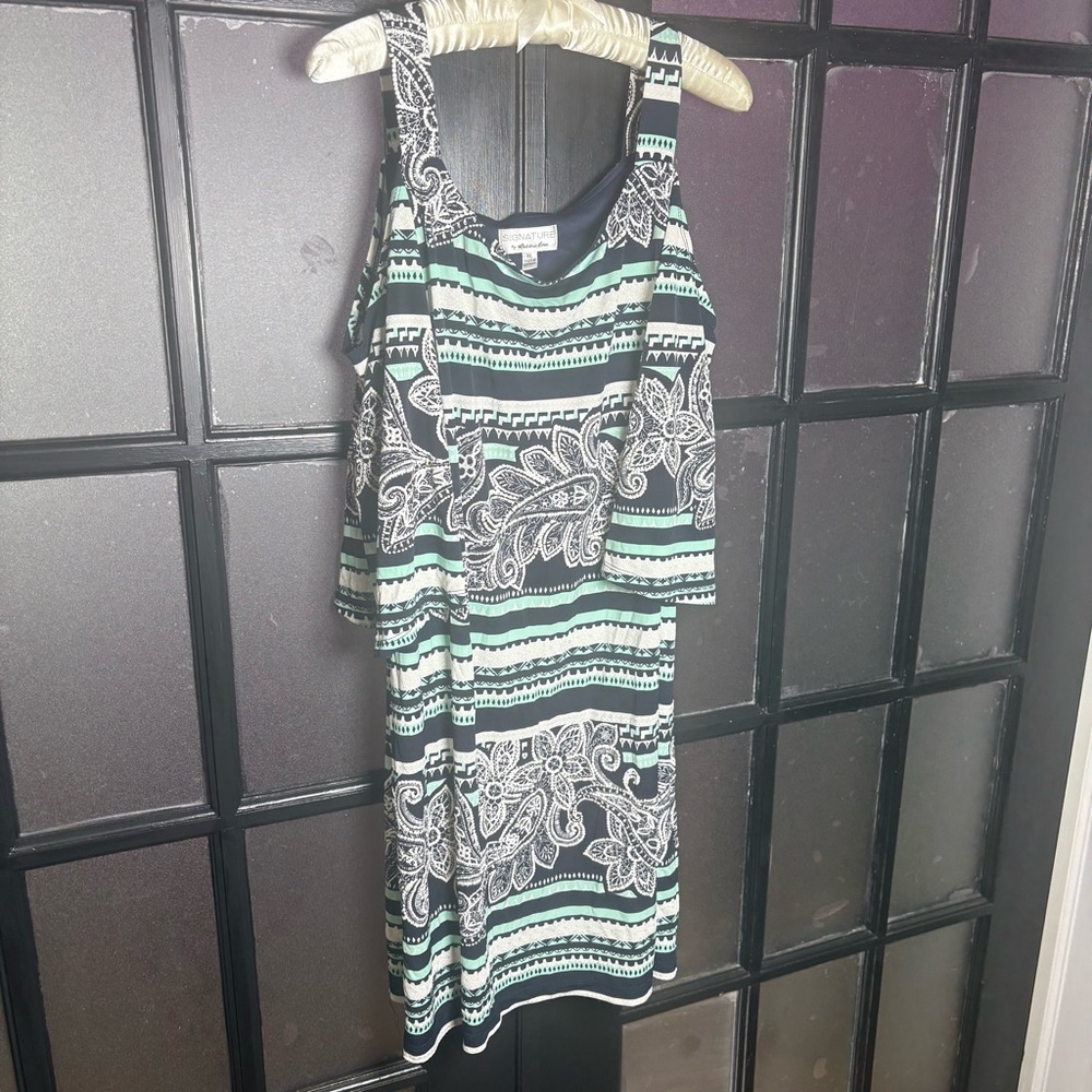 Signature by Robbie Bee Paisley Print Dress Sleeveless Size XL